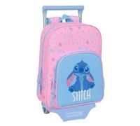 STITCH BRIGHT - Zaino per bambini con carrello Safta 705, ideale per bambini di diverse età, comodo e versatile, qualità e resistenza, 26 x 11 x 34 cm