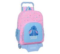 STITCH BRIGHT - Zaino scuola con carrello Safta 905, ideale per bambini di diverse età, comodo e versatile, qualità e resistenza, 33 x 14 x 42 cm
