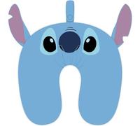 Stitch, cuscino da viaggio per bambini, con orecchie 3D, design ergonomico a forma di U, con manico di sostegno, morbido e confortevole, per auto, aereo o pisolino a casa, ideale per bambini fan