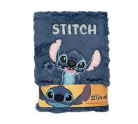 Stitch Disney A4 - Taccuino grande in pelliccia blu