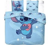 Stitch Disney - Parure da letto per 2 persone, in cotone, colore: blu