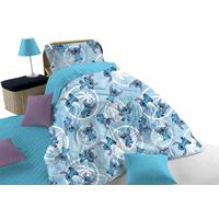 Stitch Disney, Trapunta Piumone Invernale Singolo, 1 Piazza,Azzurro, In Cotone, Marvel, Cm.170x260, Letto Cameretta