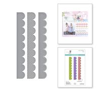 Stitch & Dots - Fustelle con bordi smerlati incisi dalla collezione Simple Vintage Flower Shoppe con storie semplici