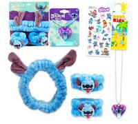 Stitch Dress Up Set per ragazze - Bundle con fascia in peluche con orecchie e braccialetti in peluche più collana, adesivi, altro | Stitch fingere gioco per bambini, ragazzi