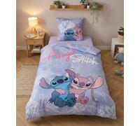 Stitch e Angel Copripiumino Singolo 140x200 + Federa 65x65 Misto Cotone