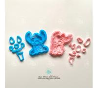 Stitch E Angel Scomponibile FORMINA BISCOTTI COOKIE CUTTER 7,5cm Circa