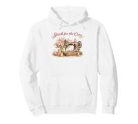 Stitch for The Cure da Donna con Nastro Rosa per al Seno Felpa con Cappuccio