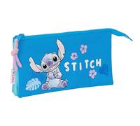 Kit triplo per bambini Safta Disney Stitch Hawaii Bleu 22x3x12 cm