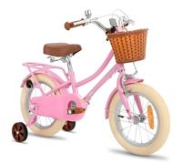 STITCH Manchi 14 pollici bicicletta per bambini per età 3 4 5 ragazze, 14 pollici ruota ragazze bicicletta con cestino e stabilizzatori, rosa…