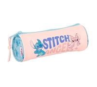 STITCH OHANA - Astuccio rotondo scolastico, astuccio per bambini, ideale per bambini dai 5 ai 14 anni, comodo e versatile, qualità e resistenza, 20 x 7 cm