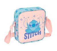 STITCH OHANA - Borsa a tracolla piccola, borsa per bambini, ideale per bambini dai 5 ai 14 anni, comoda e versatile, qualità e resistenza, 16 x 4 x 18 cm