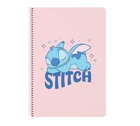 STITCH OHANA - Taccuino 80 fogli, copertina rigida, ideale per bambini di diverse età, comodo e versatile, qualità e resistenza, 21,5 x 31 cm
