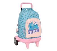 Safta Stitch Ohana 33l 33x45x22cm Wheeled Backpack Blu Bambini