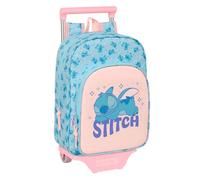 STITCH OHANA - Zaino per bambini con carrello Safta 705, ideale per bambini di diverse età, comodo e versatile, qualità e resistenza, 26 x 11 x 34 cm