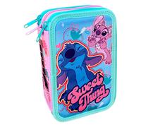 Stitch Portacolori a 3 zip completo Disney, multiscomparto