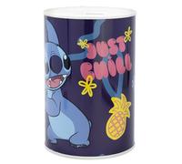 Stor Salvadanaio Stitch in metallo con palme a punto