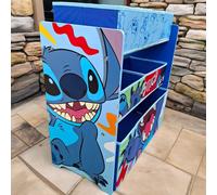 Stitch Scaffale Portagiochi con 6 Contenitori in Tessuto Disney