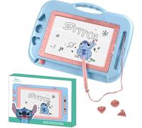 Stitch - Set di cancelleria lavagna magnetica per bambini con lettere magnetiche, lavagna cancellabile e segnalibri | Astuccio scolastico creativo Disney Stitch