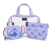 Stitch Set di trousse da viaggio con cerniera, VARIE dimensioni 3 pezzi (Viola Stitch)