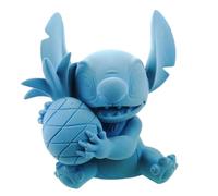 Stitch, statuetta da giardino blu floccato, 18 x 17 cm, con licenza ufficiale Disney in poliresina, resistente alle intemperie, per giardino, balcone e soggiorno, elegante idea regalo per i fan