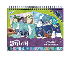 Stitch-stickers en cijfers, kleurboek voor kinderen, creatief leerboek met stick