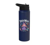 Stitch Strega Appassionato di cucito Magia Divertimento Stainless Steel Insulated Water Bottle