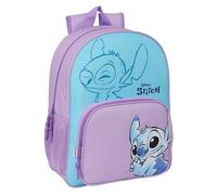STITCH SWEET - Zaino scuola per bambini, zaino per bambini, adattabile a carrozzina, ideale per bambini in età scolastica, comodo e versatile, qualità e resistenza, 33 x 14 x 42 cm, colore: blu/lilla,