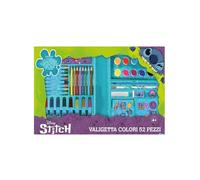 Valigetta di stitch con matite e pastelli colorati per il disegno
