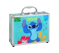 Stitch - Valigetta per trucchi apribile | Set da trucco XXL per bambini con lucidalabbra, ombretto, smalto, fard e accessori - Beauty case con specchio in design Stitch, adatta ai bambini