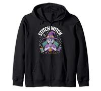 Stitch Witch Magic Crafting Design divertente Felpa con Cappuccio