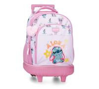 Joumma Disney Stitch You & Me Zaino Compact 2 Ruote Malva 32x45x21 cm Poliestere