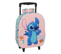 STITCH - Zaino per bambini 3D con ruote, ideale per bambini di diverse età, comodo e versatile, qualità e resistenza, 27 x 10 x 33 cm