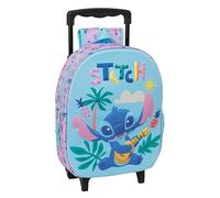 STITCH - Zaino per bambini 3D con ruote, ideale per bambini di diverse età, comodo e versatile, qualità e resistenza, 27 x 10 x 33 cm
