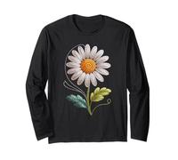 Stitches Embroidery Margherita Fiore Giardinaggio Margherite Maglia a Manica