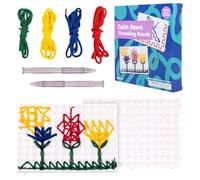 StitchGrid Board With String, StitchGrid Sensory Threading Board | Early Education Lacing Toy For Hand-Eye Coordination, Sensory Play & Parent-Child Interaction