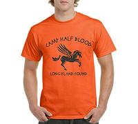 StitchPrint Camp Half Blood Percy & The Lightening Thief Movie Kids Boys Girls Top T-Shirt Arancione 12-13 Anni