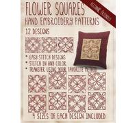 Stitchx Embroidery Flower Squares Hand Embroidery Patterns (Tascabile)