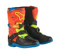 Alpinestars Tech 3S Stivali da motocross per bambini, blu-giallo-arancione, taglia 29