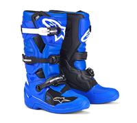 Alpinestars Tech 7S Stivali Motocross Giovani, nero-bianco-blu, taglia 37