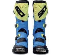 Sidi Flame Bambini Motocross Stivali, nero-blu-giallo, taglia 41