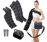 Stivale per pressoterapia con massaggiatore per gambe a 6 cavità, massaggiatore elettrico a compressione d'aria per la circolazione di gambe, braccia, vita, piedi, sollievo dalla stanchezza,