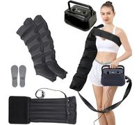 Stivale per pressoterapia con massaggiatore per gambe a 6 cavità, massaggiatore elettrico a compressione d'aria per la circolazione di gambe, braccia, vita, piedi, sollievo dalla stanchezza,