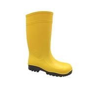 STIVALE PROTETTIVO S5 FO SR MESCOLA PVC PUNTALE ACCIAIO TG.47 NERI ECO-YELLOW