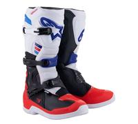 Stivali cross Alpinestars Tech 3 Bianco Rosso vivo Blu scuro 11