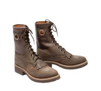 Stivale western alti modello Lacer 564 in cuoio ingrassato con frange e lacci Po