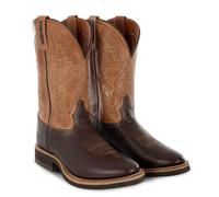 Stivale western Team Roper in pelle pieno fiore con suola in gomma Pools