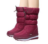 Stivaletti a metà polpaccio per esterni, stivaletti a metà polpaccio isolati impermeabili - Stivali corti comodi da donna | Comode scarpe invernali da donna, stivaletti da esterno antiscivolo per l'es