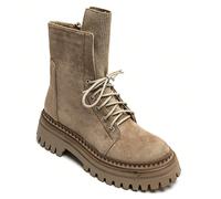 Stivaletti alla caviglia alla moda e versatili con decorazioni in strass e platform Scopri l'eleganza robustezza delle bottes montantes à lacets pour femme. Concepito con une tige haute qui assicura u