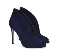 Stivaletti alla Caviglia con Tacco Alto e Punta Aperta alla Moda per Donna Sandali con Tacco a Spillo Sexy Eleganti Stivaletti Formali da Sera per Matrimonio Ballo di Fine Anno,Dark Blue,43 EU