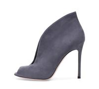 Stivaletti alla Caviglia con Tacco Alto e Punta Aperta alla Moda per Donna Sandali con Tacco a Spillo Sexy Eleganti Stivaletti Formali da Sera per Matrimonio Ballo di Fine Anno,Dark Gray,39 EU